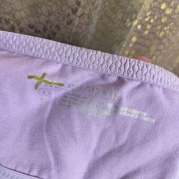 Aerie Lavender Purple Striped Strapless Tube Top, Large - Picture 5 of 5